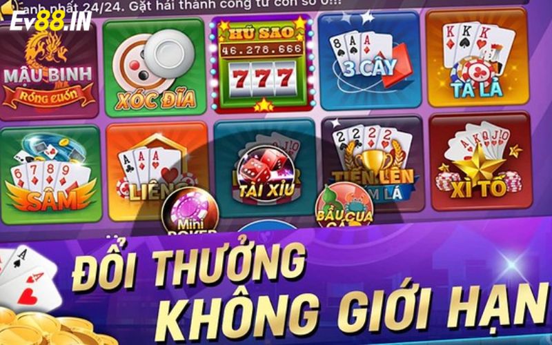 Trải nghiệm với đa dạng các thể loại game bài online